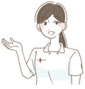 Nurse medical guidance woman illustration