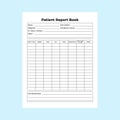 Nurse patient report log book KDP interior. Nurse daily patient information and health tracker template. KDP interior journal.