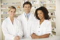 Nurse and pharmacists working in pharmacy Royalty Free Stock Photo