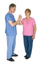 Nurse, Physical Therapy, Mature Senior Elderly Woman Royalty Free Stock Photo