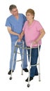 Nurse, Physical Therapy, Mature Senior Elderly Woman Royalty Free Stock Photo