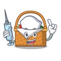 Nurse picnic basket character cartoon