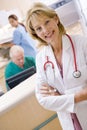 Nurse In The Reception Area Of A Hospital Royalty Free Stock Photo