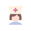 Nurse retirement home icon. Simple color vector elements of nursing home icons for ui and ux, website or mobile application