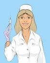 Nurse with a seringe Royalty Free Stock Photo