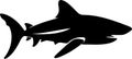 nurse shark Black Silhouette Generative Ai