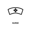 nurse sign simple line icon