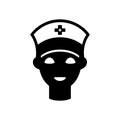 Nurse silhouette vector Royalty Free Stock Photo