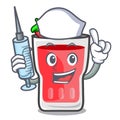 Nurse strawberry mojito character cartoon