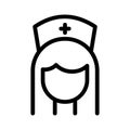 Nurse thin line vector icon