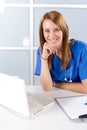 Nurse thinking in a modern office Royalty Free Stock Photo