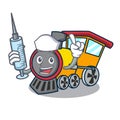 Nurse train character cartoon style