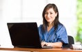 Nurse using a laptop Royalty Free Stock Photo