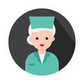 Nurse glyph flat vector icon