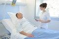 nurse visiting recovering patient Royalty Free Stock Photo