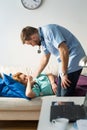 Nurse is waking up Royalty Free Stock Photo