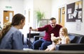 Nurse walking a patient down the hallway Royalty Free Stock Photo