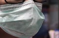 Nurse waring surgical mask in patients ward,medical care. Universal precaution.