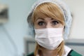 Nurse wearing a mask