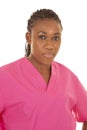 Nurse woman close serious expression Royalty Free Stock Photo