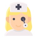 Nurse zombie avatar, Halloween costume vector icon