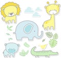 Nursery art cute baby animals