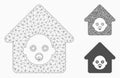Nursery House Vector Mesh Wire Frame Model and Triangle Mosaic Icon Royalty Free Stock Photo