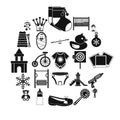 Nursery icons set, simple style Royalty Free Stock Photo