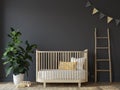 Nursery interior in scandinavian style. 3d render Royalty Free Stock Photo