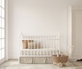Nursery interior in scandinavian style. 3d render Royalty Free Stock Photo