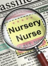 Nursery Nurse Job Vacancy. 3D.