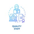 Nursery quality staff concept icon
