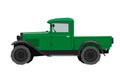 Nursery retro truck drawing. Pickup car in cartoon style. Isolated vehicle art for kids bedroom decor. Side view