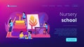 Nursery school concept landing page