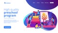 Nursery school concept landing page