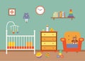 Nursery vector interior.