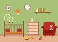 Nursery vector interior.