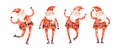 Nursery watercolor santa claus set, cute style