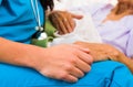 Nurses Helping Elderly Royalty Free Stock Photo