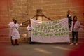 Nurses` protest in front of Seville cathedral 45