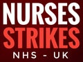 Nurses Strikes NHS UK News Header Background Illustration Royalty Free Stock Photo