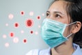 Nurses wear masks to protect against coronavirus covid19