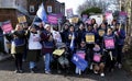 Nurses' strike for payment increase and improved working conditions in Sevenoaks in Kent, UK