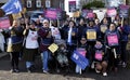 Nurses' strike for payment increase and improved working conditions in Sevenoaks in Kent, UK