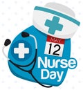 Nursing Elements to Commemorate Nurses Day, Vector Illustration