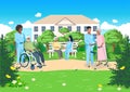 Nurses take care of the elderly in a nursing home Royalty Free Stock Photo