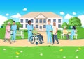 Nurses take care of the elderly in a nursing home Royalty Free Stock Photo