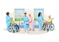 Nurses take care of the elderly in a nursing home Royalty Free Stock Photo
