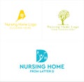 Nursing home elderly nature logo design