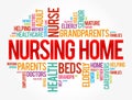 Nursing Home word cloud collage, health concept background Royalty Free Stock Photo